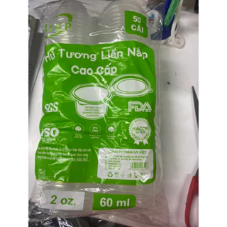 Chén sốt 2oz nắp liền ukp