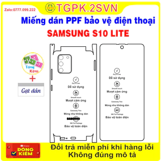 Miếng dán PPF bảo vệ điện thoại SAMSUNG S10 LITE