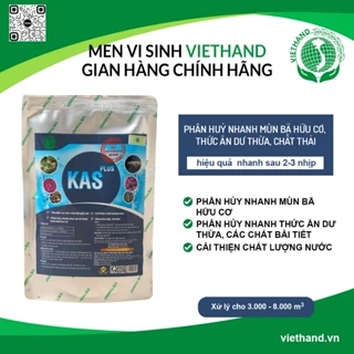 Men vi sinh Việt Hand VIETHAND KAS plus Xử lý nước đáy cho Cá, Ốc Dạng gói 200g