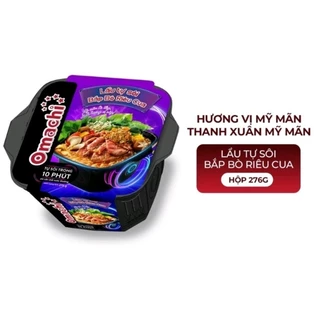 Lẩu tự sôi bắp bò riêu cua & hải sản chua cay Omachi 276gr