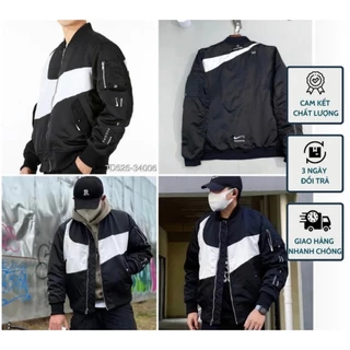 Áo khoác bomber Nike Cao cấp hàng chính hãng 3 lớp Jacket Nam Nữ, Áo Bomber Nike Cao Cấp BB2 gem_store