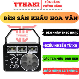 Đèn led sân khấu hoa văn 11 mắt TYHAKI chớp nháy theo nhạc cho vũ trường karaoke, phòng bay, tiệc cưới bảo hành 12 tháng