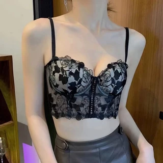 Bra corset thiết kế ren hoa sang chảnh, đệm mỏng sexy