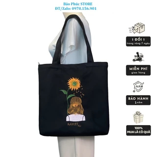 Túi tote thêu thiết kế độc quyền không bong tróc phai màu thời trang KAYLEE kích thước 39x37x6cm [Được Kiểm Hàng]