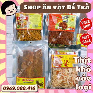 Bò miếng/gà/heo/mực xé sợi các loại (gói lớn~90gr)