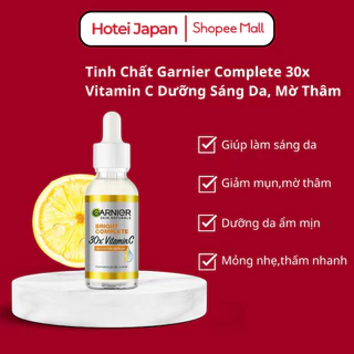 Dưỡng chất ban ngày làm sáng da 30x [Vitamin C + Niacinamide] Garnier Bright Comple Booster Serum 30ml