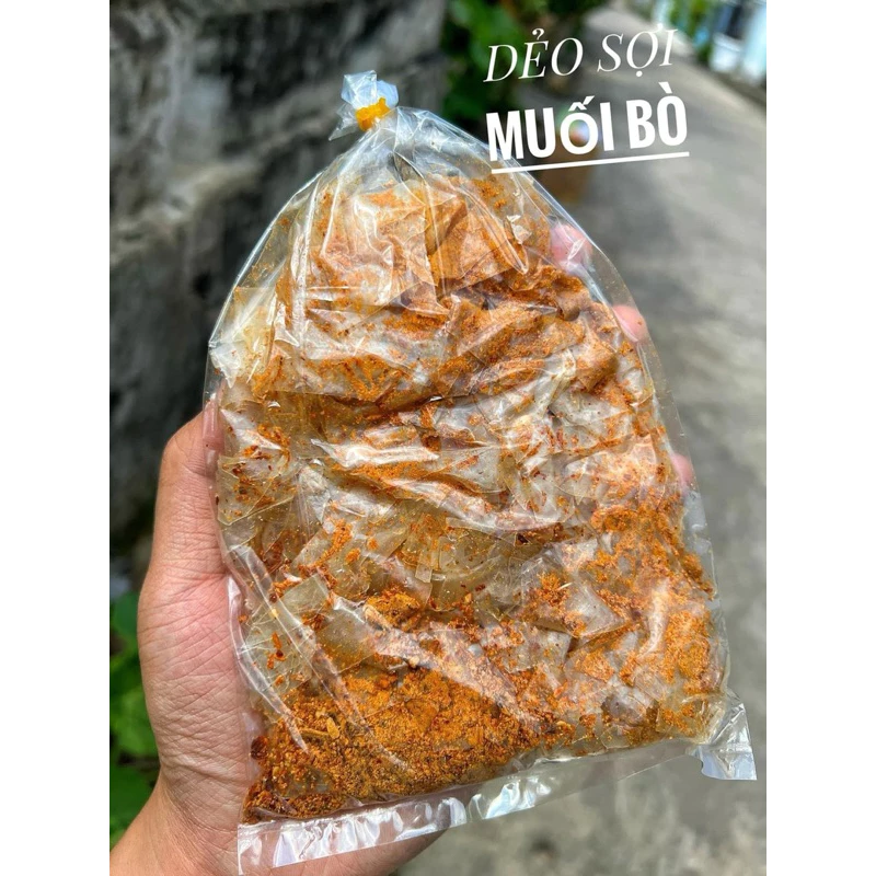 Bánh tráng dẻo sợi muối khô bò cay+sốt tắc