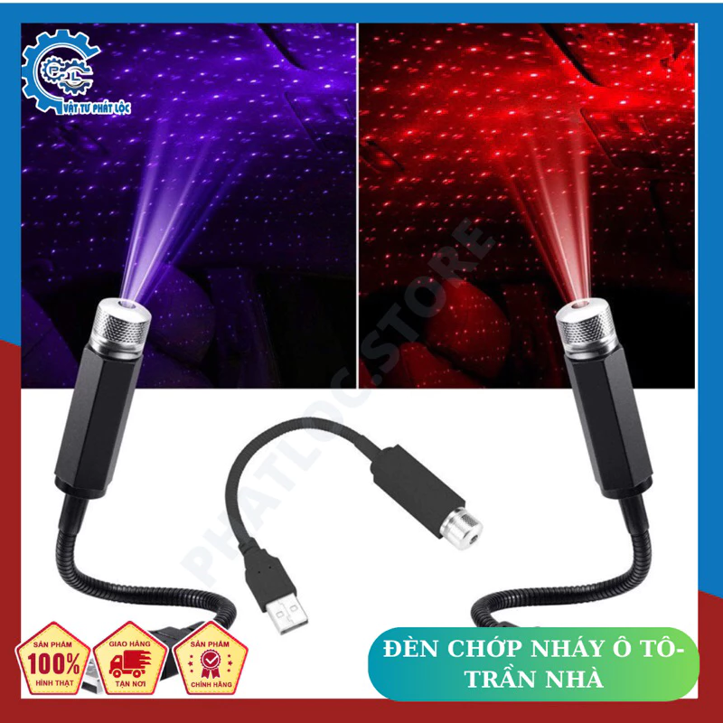 Đèn led bầu trời sao chiếu trần nhà trần xe ô tô cắm cổng USB trang trí phòng ngủ