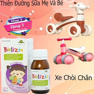 Combo 3 hộp Kẽm hũu cơ biolizin cho bé ăn ngon, đề kháng khoẻ lọ 50ml