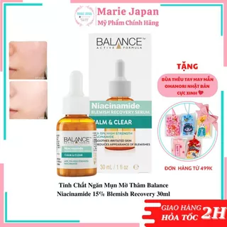 Tinh chất ngăn mụn mờ thâm Balance Niacinamide 15% Blemish Recovery 30ml