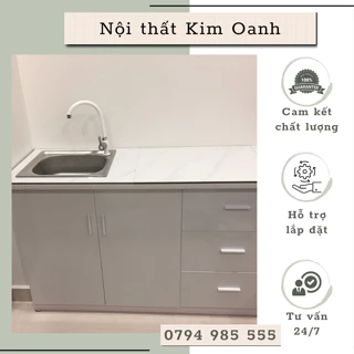 Tủ bếp mini mặt gạch có bồn gía rẻ rẻ- đẹp