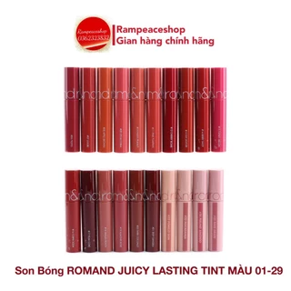 (Màu 01 -29) Son Tint Bóng ROMAND Juicy Lasting Tint