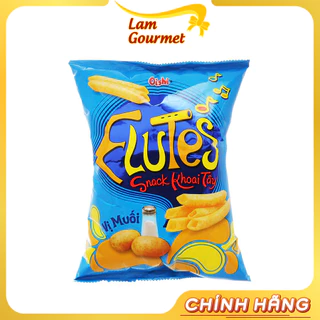 Snack khoai tây vị muối Flutes Oishi gói 32g - Lam Gourmet