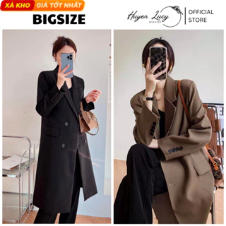 Áo khoác măng tô nữ mangto bigsize dáng dài phong cách Hàn Quốc sang chảnh thanh lịch hot trend Huyền LucyBigsize