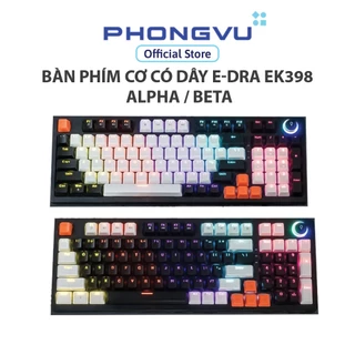 Bàn phím cơ có dây E-DRA EK398 Alpha/ Beta - Bảo hành 24 tháng