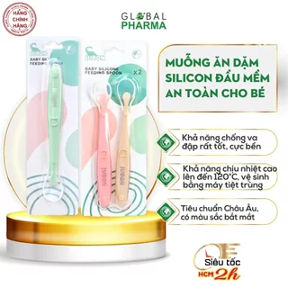 Thìa silicon ăn dặm Jubon cao cấp trong suốt mềm mại cho bé sơ sinh ( 1 thìa / set 2 thìa)