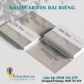 IN 40, 50, 100 HỘP NAMECARD IN GHÉP BÀI MÀU SẮC TƯƠNG ĐỐI | GIẤY C300 CÁN MÀNG 2 MẶT, THIẾT KẾ THEO YÊU CẦU - INNHANHRE