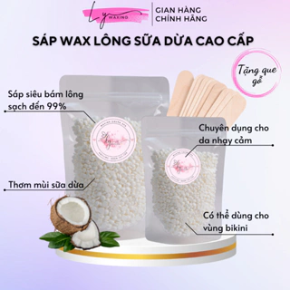 Sáp Wax Lông nóng hương Sữa Dừa cao cấp LY Waxing chuyên wax triệt lông nách, bikini, tay, chân tặng kèm que gạt