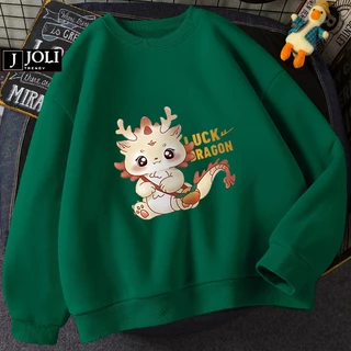 Áo Sweater Lucky Dragon Nam Nữ By JOLI Unisex Chất Nỉ Lót Bông Form Rộng