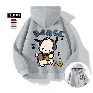 Áo Hoodie Dog Dance Nam Nữ By JOLI Unisex Chất Nỉ Lót Bông Mũ 2 Lớp Form Rộng