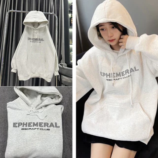 Áo Hoodie EPHEMERAL Form Rộng Mũ 2 Lớp form unisex nam nữ chất nỉ bông dày dặn, cao cấp