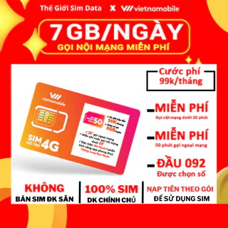 Sim 4G Siêu Data 10GB/ngày, Sim 4G Vietnamobile, cước 139k/tháng không miễn phí tháng đầu, Ưu đãi Miễn phí gọi nội mạng