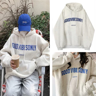 Áo Hoodie nỉ GOOD, áo nỉ mũ to 2 lớp form unisex nam nữ chất nỉ bông dày dặn, Dáng Oversize