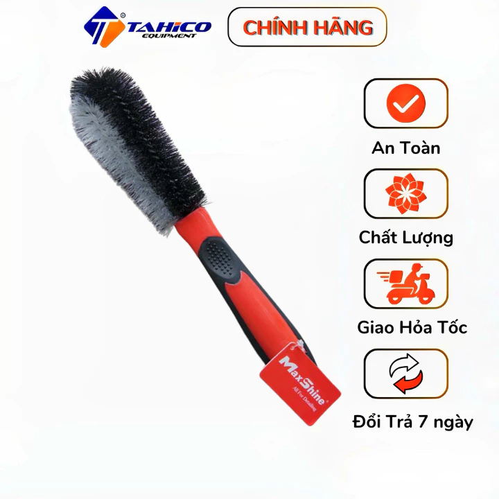 7011017 - Chổi Cọ Lazang Vành Xe Ô Tô, Xe Máy Cao Cấp MAXSHINE - Dụng Cụ Chăm Sóc Xe Ô Tô Chuyên Làm Sạch Vành Lốp