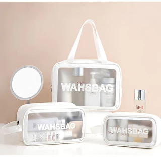 (Nhiều Size) Túi đựng mỹ phẩm đồ trang điểm quần áo du lịch chống thấm nước Washbag trong siêu xinh