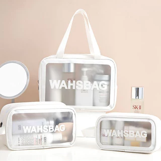 (Nhiều Size) Túi đựng mỹ phẩm đồ trang điểm quần áo du lịch chống thấm nước Washbag trong siêu xinh