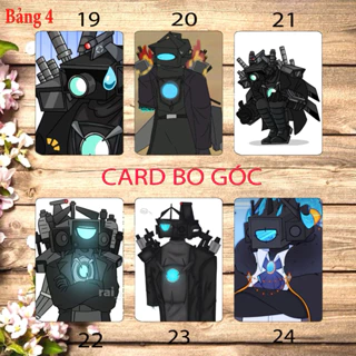 Thẻ card titan camera man skibidi toilet 6 card bo góc khác nhau/ card hình titan camera man game skibidi toilet