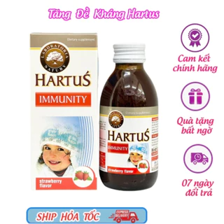 Hartus' Immunity Tăng Sức Đề Kháng,Miễn Dịch,Hết Ốm Vặt.Tăng Cường Sức Khỏe Đường Hô Hấp chai 150ml