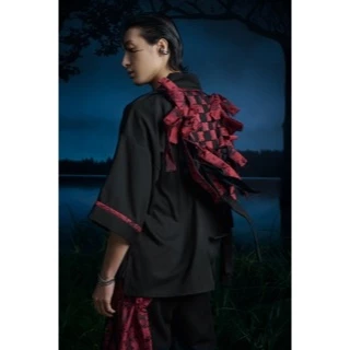 HYMAISON | Áo Kimono Suzume Caro Đỏ Đan Thủ Công UNISEX - HYMAISON