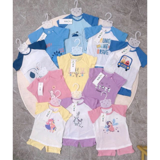 Bộ Cộc tay cotton Raglan Bé Gái/ Bé Trai Lullaby 2024 (Sz 12M- 5Y) NH873R-NH874R