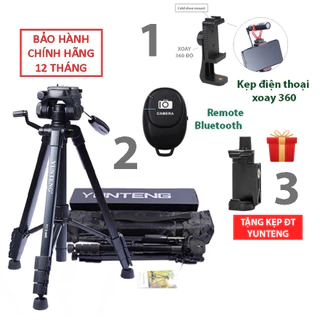 Chân Máy Ảnh Tripod YUNTENG VCT-668 (tặng kèm kẹp điện thoại Yunteng)