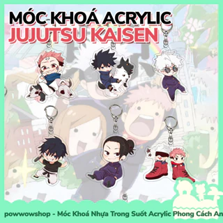 [Sẵn VN - Hỏa Tốc] Móc Khoá Nhựa Trong Suốt Acrylic Phong Cách Nhân Vật Anime Manga Jujutsu Kaisen Chibi Style