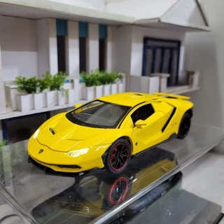 Mô hình xe Lamborghini Centenario tỉ lệ 1:24 có còi, có đánh lái và chạy cót