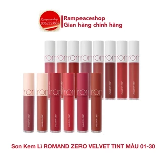 (Màu 01-30) Son Kem Lì ROMAND Zero Velvet Tint