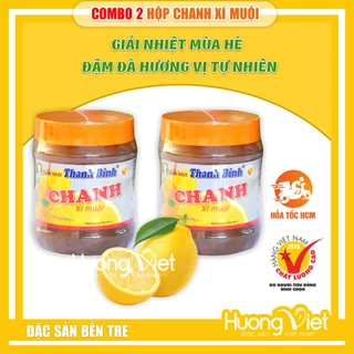 COMBO 2 CHANH xí muội Thanh Bình, chanh xí muội chua chua, ngọt ngọt giải khát mùa hè hũ 900g, đặc sản Bến Tre