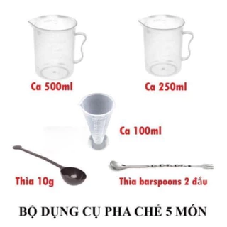 Combo bộ 5 dụng cụ pha chế giá siêu rẻ