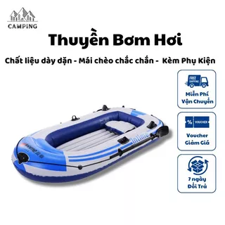 Thuyền hơi INTIME dã ngoại TẶNG kèm bơm chân Xuồng hơi đa năng tải trọng 250kg câu cá cứu sinh