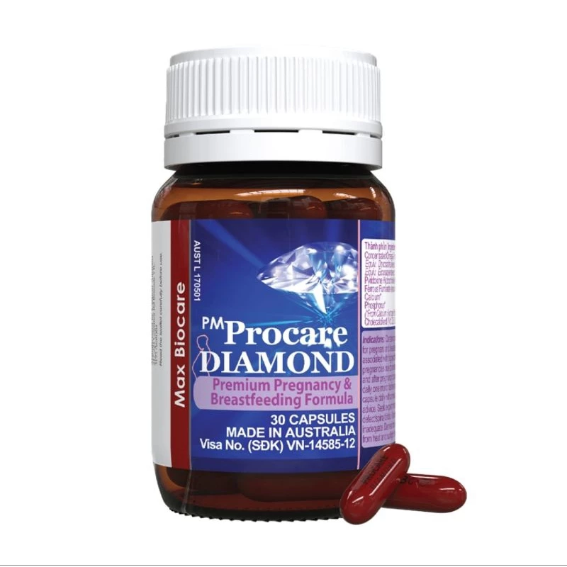PM Procare Diamond - Vitamin Tổng Hợp Cho Phụ Nữ Có Thai (hộp 30 viên)