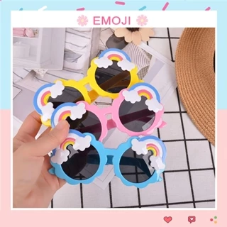 Kính mát hoa cầu vồng cho bé từ 2 đến 9 tuổi chống nắng và tia UV bảo vệ mắt cho trẻ em EMOJI KTE105