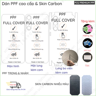 Dán PPF & Vân Carbon Samsung S23 / S23+ ( s23 plus) / S23 Fe/ S24 / S24+ (S24 plus) loại trong, nhám cho màn hình