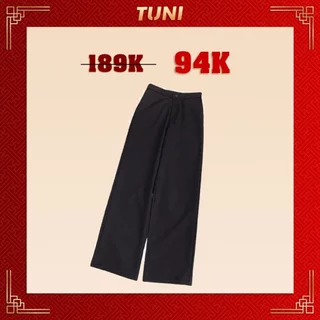 Quần Nữ Lưng Cao Ống Rộng SIMPLE PANT Vải Tây Thanh Lịch - Tuni Store