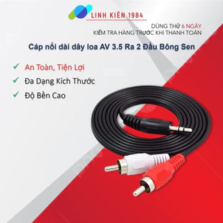 Cáp nối dài dây loa AV 3.5 Ra 2 Đầu Bông Sen