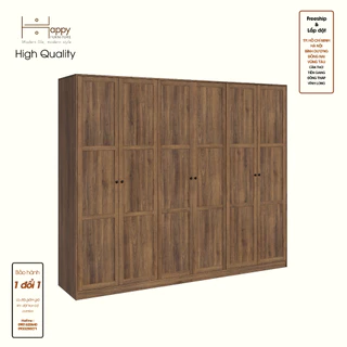 HAPPY FURNITURE , MATTA - Tủ quần áo 6 cửa mở , TCM_212 , 240cm x 54cm x 200cm DxRxC