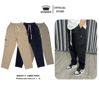 Quần Cargo Pants DUKEEN. Quần Kaki Túi Hộp Ống Suông Nam Nữ Unisex QD032