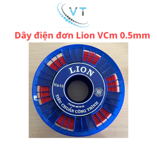 [1 mét]  Dây điện đơn Lion VCm 0.5mm (bán lẻ theo mét)