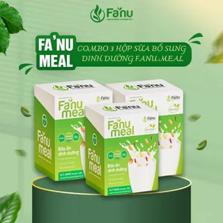 Combo 3 hộp sữa hạt bổ sung dinh dưỡng Fanu Meal hỗ trợ giảm cân, thay thế bữa ăn dinh dưỡng